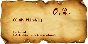 Oláh Mihály névjegykártya