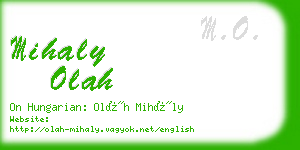mihaly olah business card